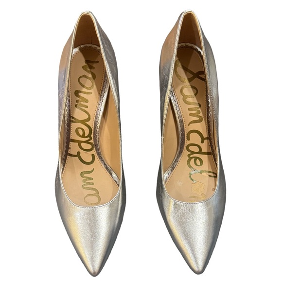 Sam Edelman Hazel Pointed Toe Pump - Silver Metallic 6 - Picture 4 of 7